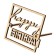Топпер для торта Happy Birthday, деревянный, 64х60