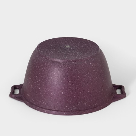 Trendy Style, 4 l, d = 26 cm, glass cover, anti -stick coating, purple color-3
