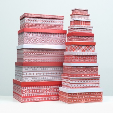 Set of gift boxes 15 in 1 Scandinavia, 46.6 x 35.2 x 17.5- 12 x 7 x 4 cm-1