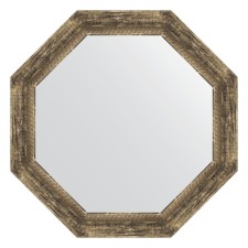 Mirror in the baguette frame, an old tree with weaving 70 mm, 63x63 cm