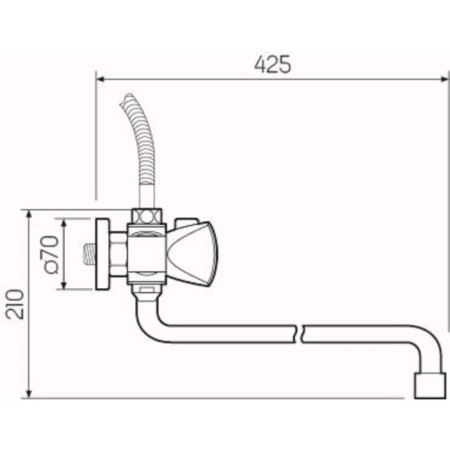 Bath mixer RMS SL119-143, two-wound, chrome-4