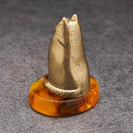Сувенир "Кот", янтарь, 4х3,5х3,5 см-1