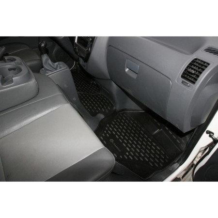 Rugs in the cabin Kia Bongo 3, 2011-2016, 2 pcs. (polyurethane)-2