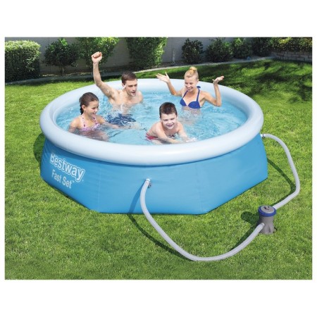 Basin of the inflatable FAST SET, 244 x 66 cm, filter pump, from 6 years old, 57268 Bestway-4