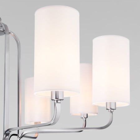 Suspended chandelier with lampshades Purezza, 40W, E14, 88.5x88.5 cm-2
