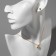 Set of 5 objects: earrings (4 pairs), a pendant “minimal” heart, color gold, 40 cm