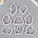 Cathers for polymer clay "Unicorns and Clouds" Set 8 pcs