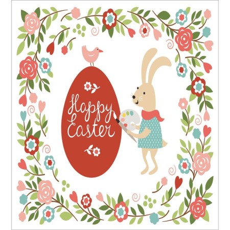 A set of napkins for setting the table "Easter bunny-artist", rectangular, size 32x46 cm, 4 pcs-3