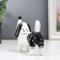 Souvenir Ceramics "Dachshund in shorts" White-black 9.3x5.3x13.7 cm