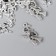 Decor Metal for creativity "Witch on a broomstick" Silver G195B588 2.5X1.4 cm