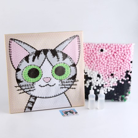 Application with pompom "Kotyara" Size - 30 × 30 cm, glue 30 ml