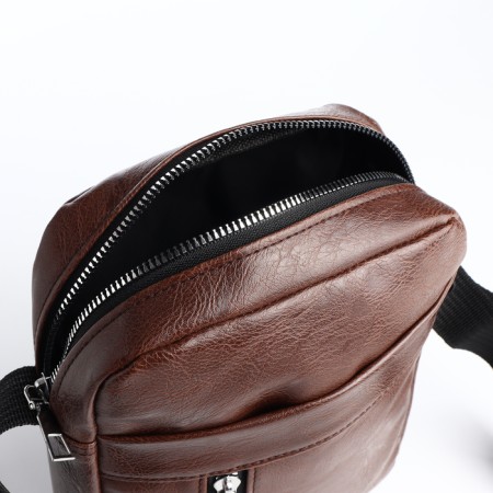 Male bag with lightning, brown color-4