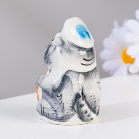 Сувенир "Кот Юнга", гжель цвет-2