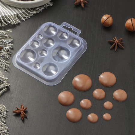 Form for chocolate and sweets Plastic "Choko-circles", the color is transparent-6