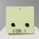 Set of badges (2pcs) "Frogs", white-green color in ferrous metal