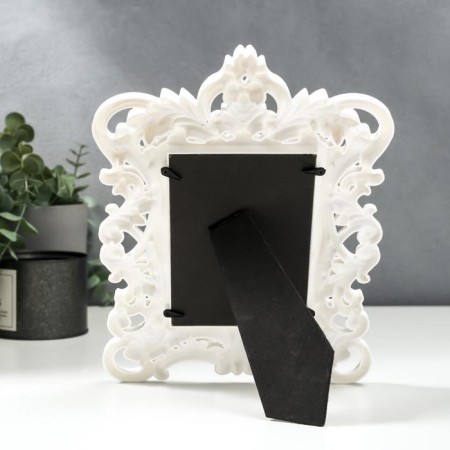 Photo frame plastic 10x15 cm "Royal lush leaves" white 28x20.5 cm-3