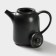 Keramic tea lift set, 6 items: kettle 1 l, 4 circles 250 ml, tray 33 × 20 cm, black color black
