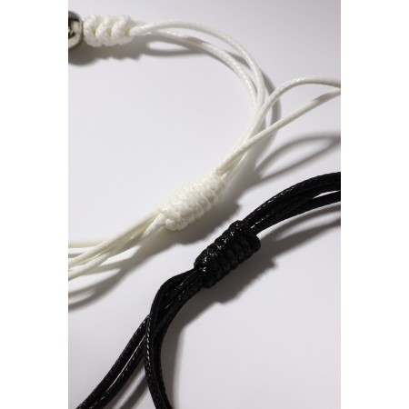 Bracelets "Demetrons" female, masculine principle, black and white color, 7cm-3