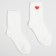 Tensor socks minku with heart, white color, size 36-39 (23-25 ​​cm)