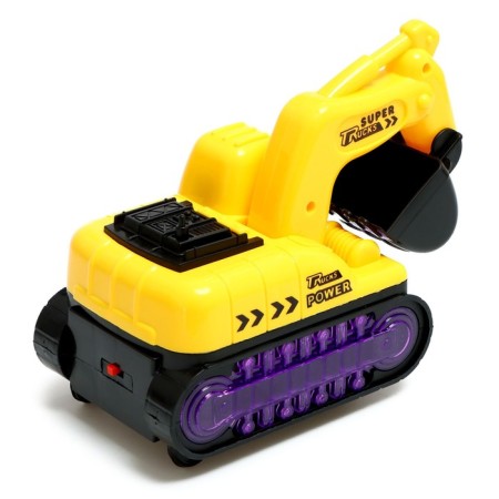 Excavator "Builder", works from batteries, light, sound-3