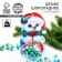 New Year! Chocolate with cookies, on the postcard "Happy New Year", a snowman