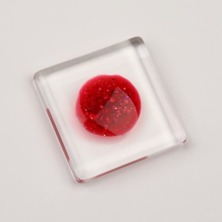 Gel nail polish "Red Boom", with sparkles, 3 phase, 8 ml, led/uv, color (85)-12