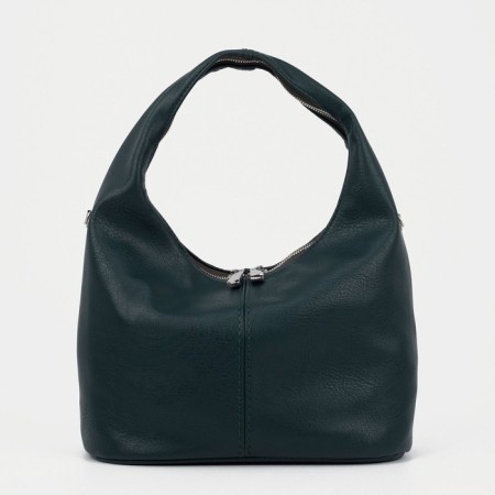 Bag-hota vita with a zipper, green color