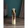 Ceramic vase "Sakura", floor, white, flowers mix, 53 cm
