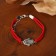 Bracelet-reinforcing “Red thread” Talisman protection, Hams's hand is classic, color black silver, 18 cm