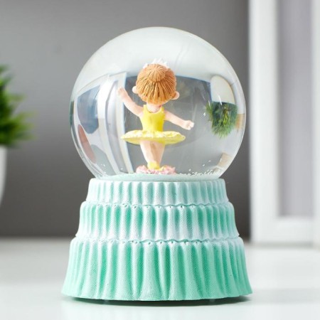 Souvenir Polystone Water Ball Light, Music "Baby Blerina" d = 8 cm mix 12x8.5x8.5 cm-6