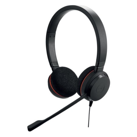 Headphones with a microphone Jabra Evolve 20 UC Duo black 1.2m patching heading (4999-829-2 106857