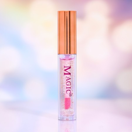 Lip gloss with sparkles