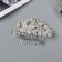 Hair crest "Molly" butterfly, 8x6 cm, silver