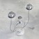 Climber "Trio" metal for 3 candles, 17x18 cm, chrome