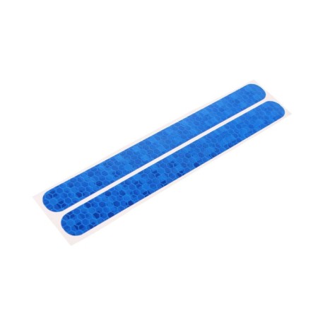 The sticker is reflective for a car, 16 × 1.5 cm, blue, set 2 pcs