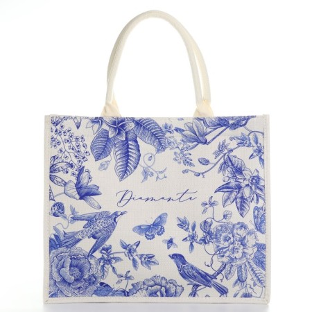 Bag Women's Beach Diamante, 41.5x34x12 cm, blue-3
