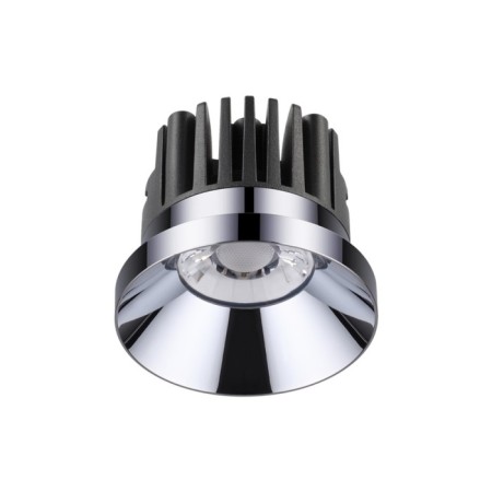 Built -in LED LED NOVOTECH, 10 W, 220 V, 70x70 mm, D = 70 mm, chromium color