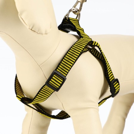 Acunition set is embossed, leash 120 x 2 cm, og 44-50 cm, yellow-black-1