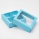 Box for sweets 4 pcs, with a horse, Upak Land Blue, 12.5 x 12.5 x 3.5 cm