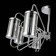 Ceiling EVOLUCE lamp. Sle102302-08. Valieri. 8x40 watts, E14, 68x68x39 cm, chromium color