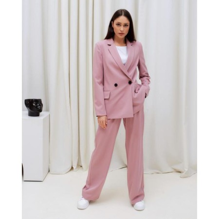 Women's straight pants MIST, size 50, pink color-5