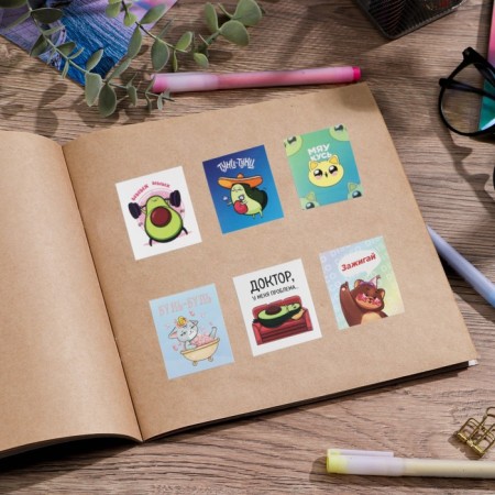 Set of stickers "Rainbow stickers", 6 x 7 cm, 50 pcs-6