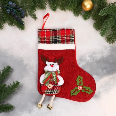 A toe for gifts "moose with long legs" 19x25 cm, red-1