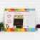 Double -sided Magnetic board on a stand, scores, clocks, numbers, letters, crayons, marker, sponge