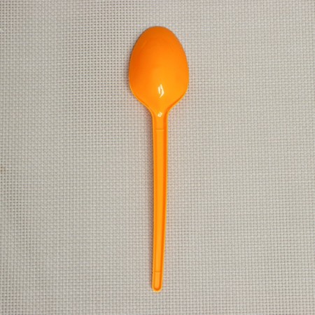 Set of plastic disposable tablespoons, 16.5 cm, 12 pcs, yellow color-3