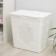 Besnaya basket with a lid "Lux braid", 85 l, 58 × 39 × 57 cm, white color