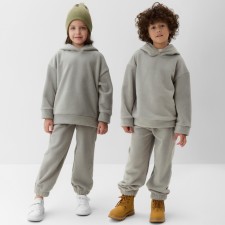 Costume (Hoody and Pants) Children's Minaku: Fleece Soft, Graphite color, height 98 cm
