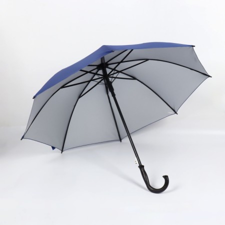 Umbrella - semi -automatic cane "plain", 8 spokes, r = 61 cm, blue color-2