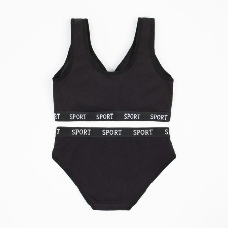 Female set (top, panties) Black color, size 42-44-6