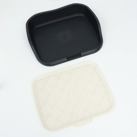 Dog toilet, 55 x 46 x 12 cm, black-4